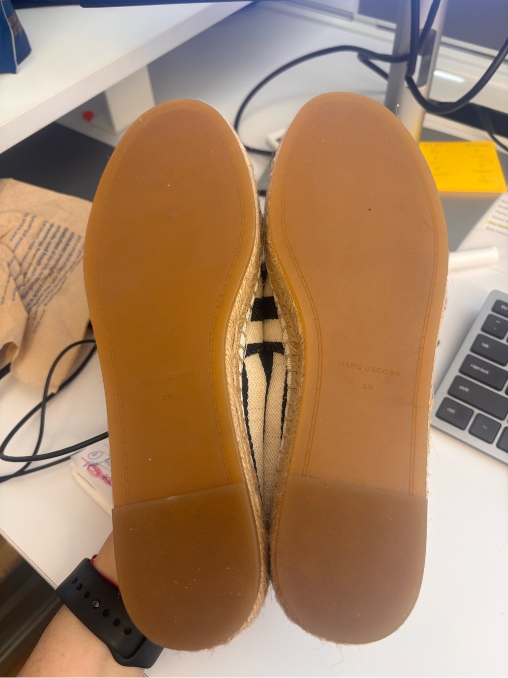 New Marc Jacobs The Striped Canvas Espadrilles in size 9 (39) - Picture 8 of 9